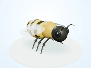 Render 3D orientativo de abejas