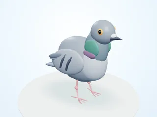 Render 3D orientativo de aves